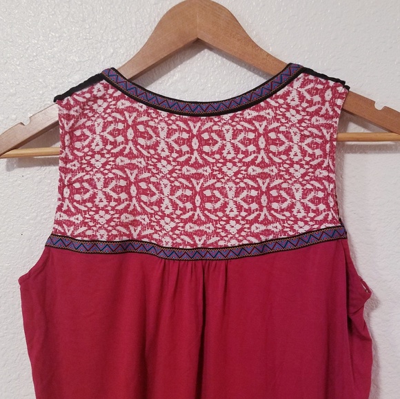 Anthropologie A Common Thread Sleeveless Top with Embroidery size XS - Picture 4 of 5